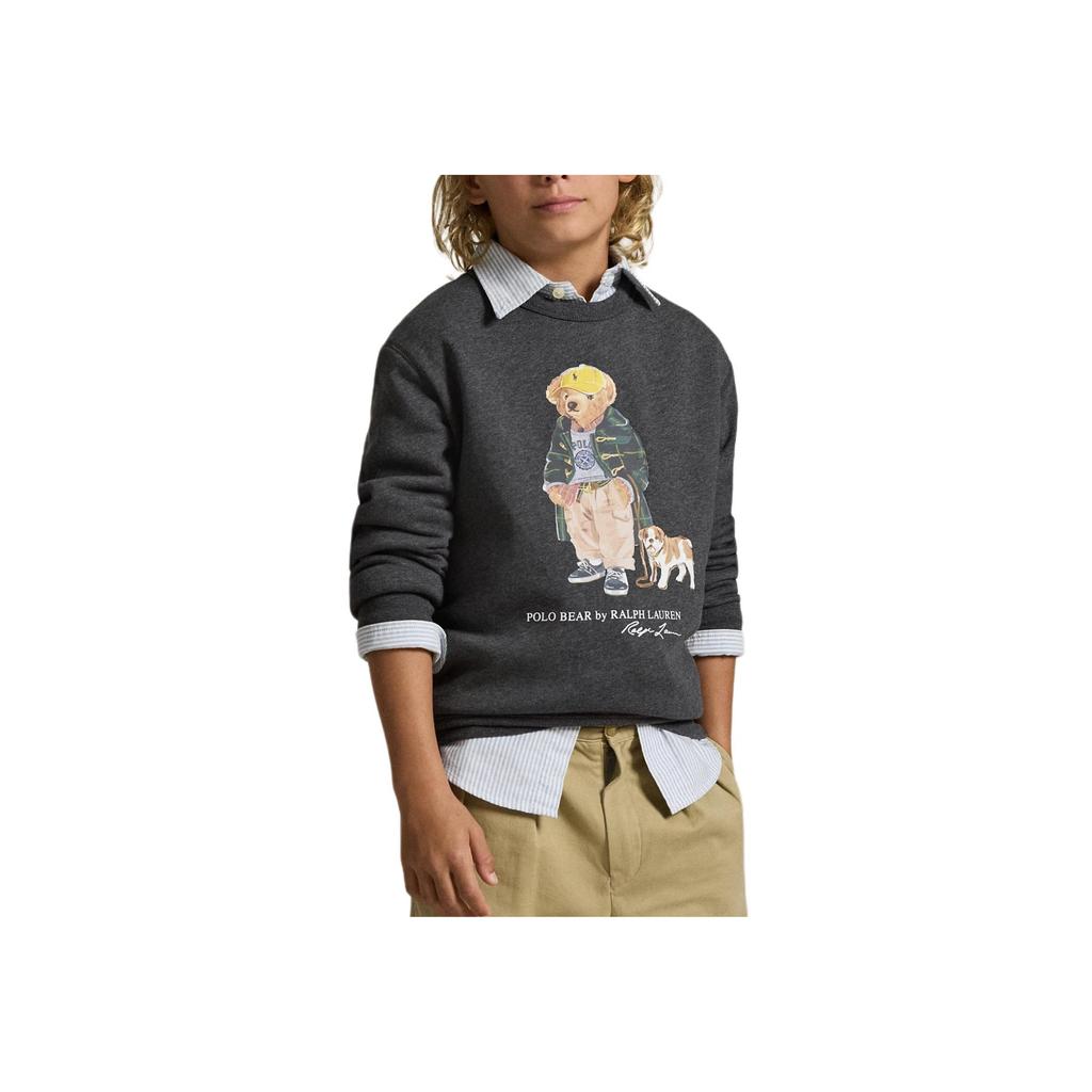 Polo Ralph Lauren Polo Bear Cartoon Pattern Pullover Crew Neck Long Sleeve Kids tops 323979490-001