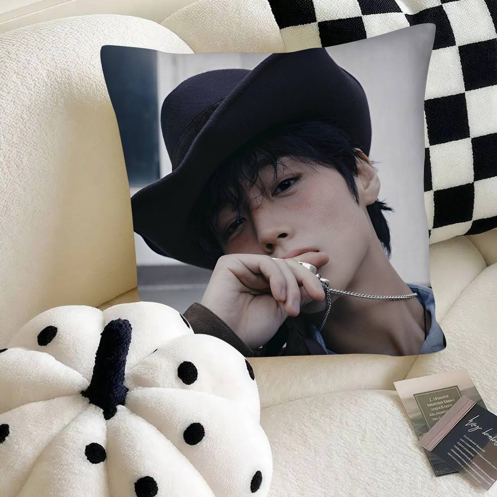 Park Jihoon K-pop Kissenbezug Mode Quadratischer Kissenbezug Schlafzimmer Sofa Raum Ins Dekoration Freizeit