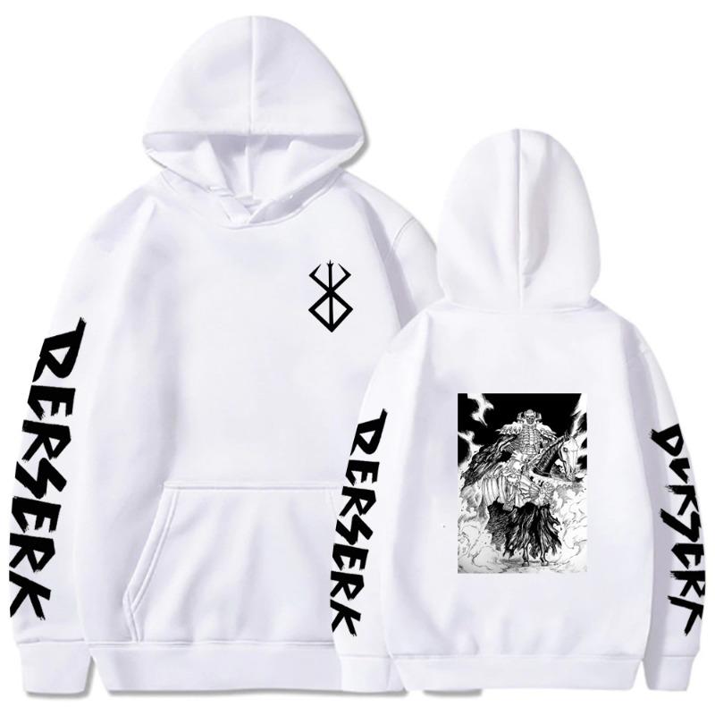 Berserk Guts Herbst Winter Herren Hoodie Vintage Unisex Pullover Herren Vintage Grafik Kapuzenpullover Tops Übergröße Streetwear Kleidung