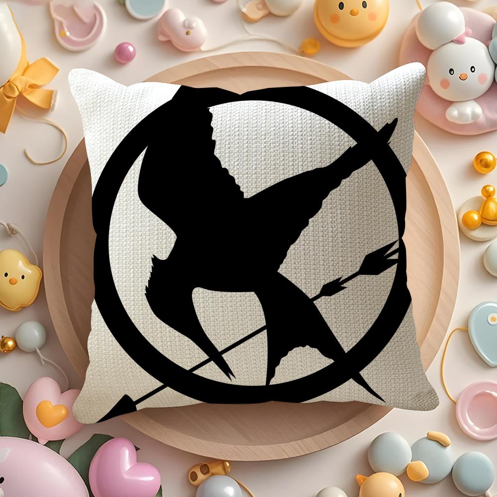 Classic Novel TThe Hunger Game Pillow Case Pattern Printed Pillowcase for Living Room Sofa Cushion Cover Bedroom Decor