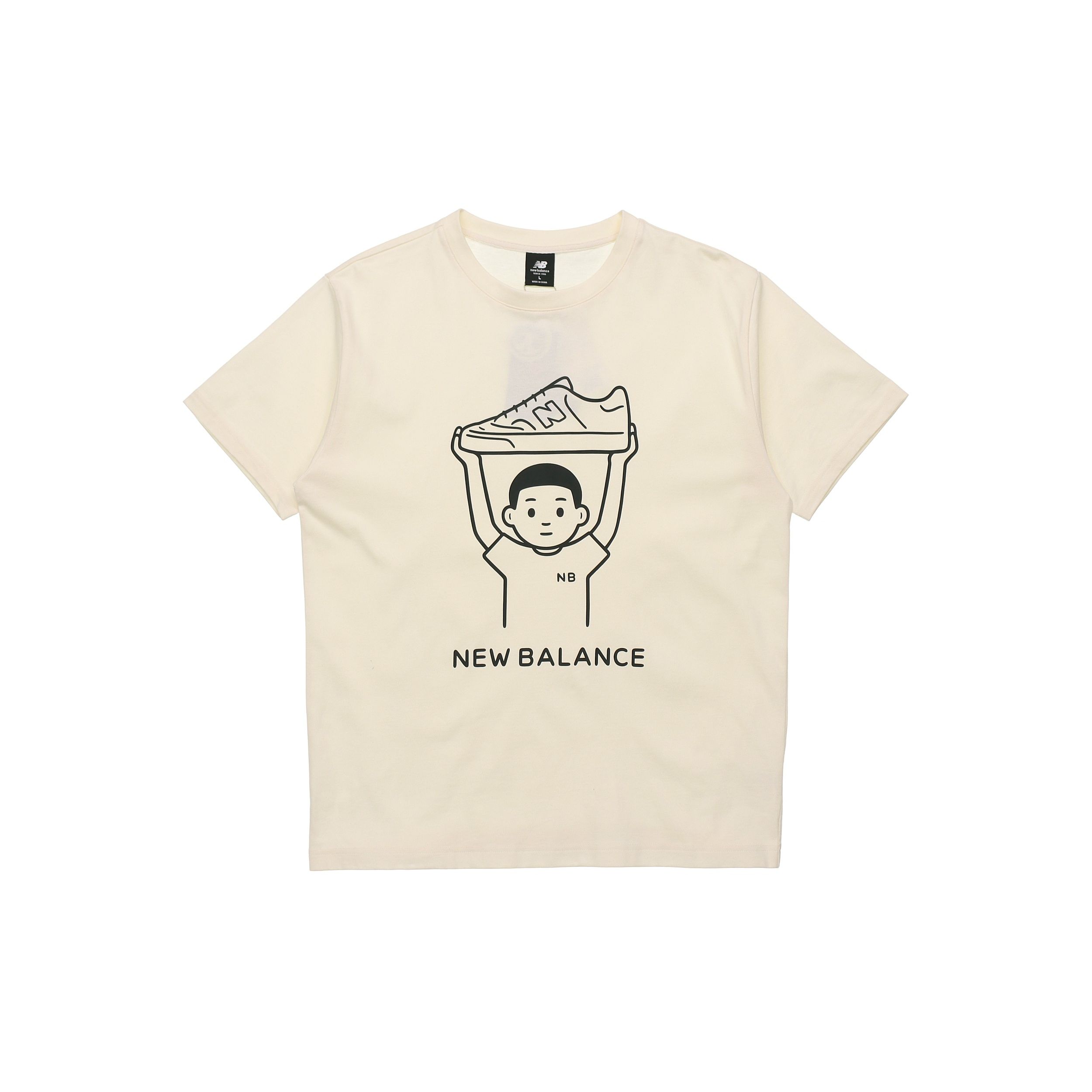 

Футболка с короткими рукавами New Balance X Noritake Fun Pattern, топы унисекс цвета слоновой кости AMT02376-IV