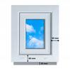 Okno Pcv Białe 50X60 Lewe 500X600 Mm Rozwierno-Uchylne, Dwuszybowe