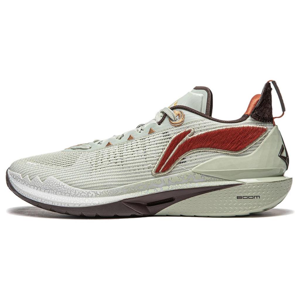 New LiNing Jimmy Butler 2 Cushioning Low Top Basketball Shoes Men's Gray Red ABAT081-8