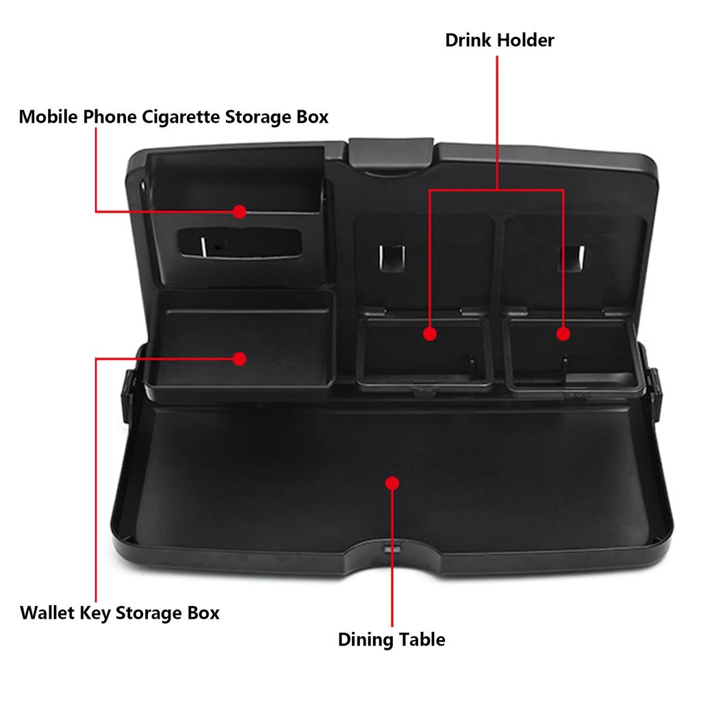 Car Backseat Tray Table Foldable Seat Back Laptop Desk Vehicle Eating Food Tray With Phone Holder,Passenger Travel Tray