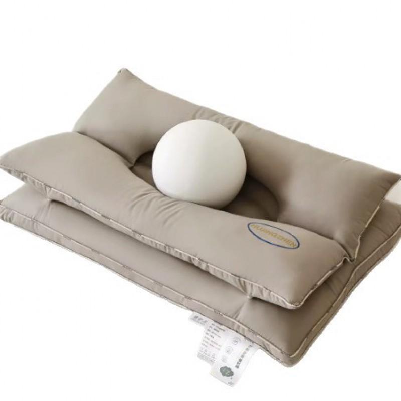 Cotton Double Layer Neck Support Pillow Side Sleepers Comfortable Bedding Core Home Hotel Use