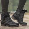Women New Casual Short Boots Autumn Winter Retro Women Boots Fashion Plush Lace Up Flat Ankle Boots Plus Size Zapatos De Mujer