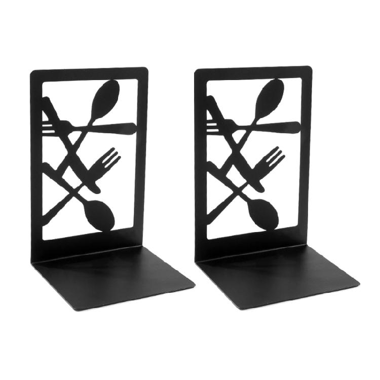 Books Holders Table Picture Album Holders for Displaying Books Metal Books Stand, Hollow Out Design Bookends Bookshelfs