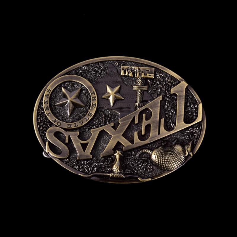 Texas Long Bull Horn Belt Buckle Western Cowboy Novelty Belt Buckles Vintage