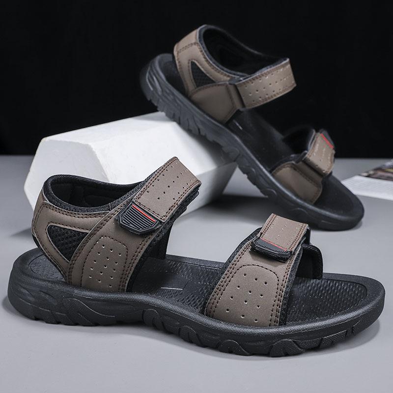 Fashion 2025 Summer New Men's Sandals Casual Plus Size Driving Shoes Outdoor Dual-use Beach Sandals Male Open Toed Comfortable Shoes