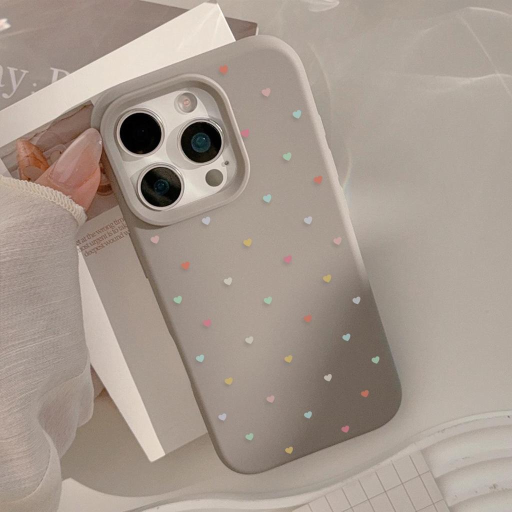 Colorful small heart-shaped phone case suitable for Apple phones