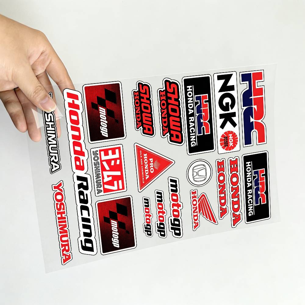 Fashion Laser For Honda Reflective Motorcycle Stickers Waterproof Vinyl Decals For Motorbike Helmet Fuel Tank Bike PH2
