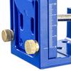 Adjustable Pocket Hole Jig Kit, Portable Screw Jig Set, Woodworking Doweling Tool for Cabinet Door Panel, 15 Degree