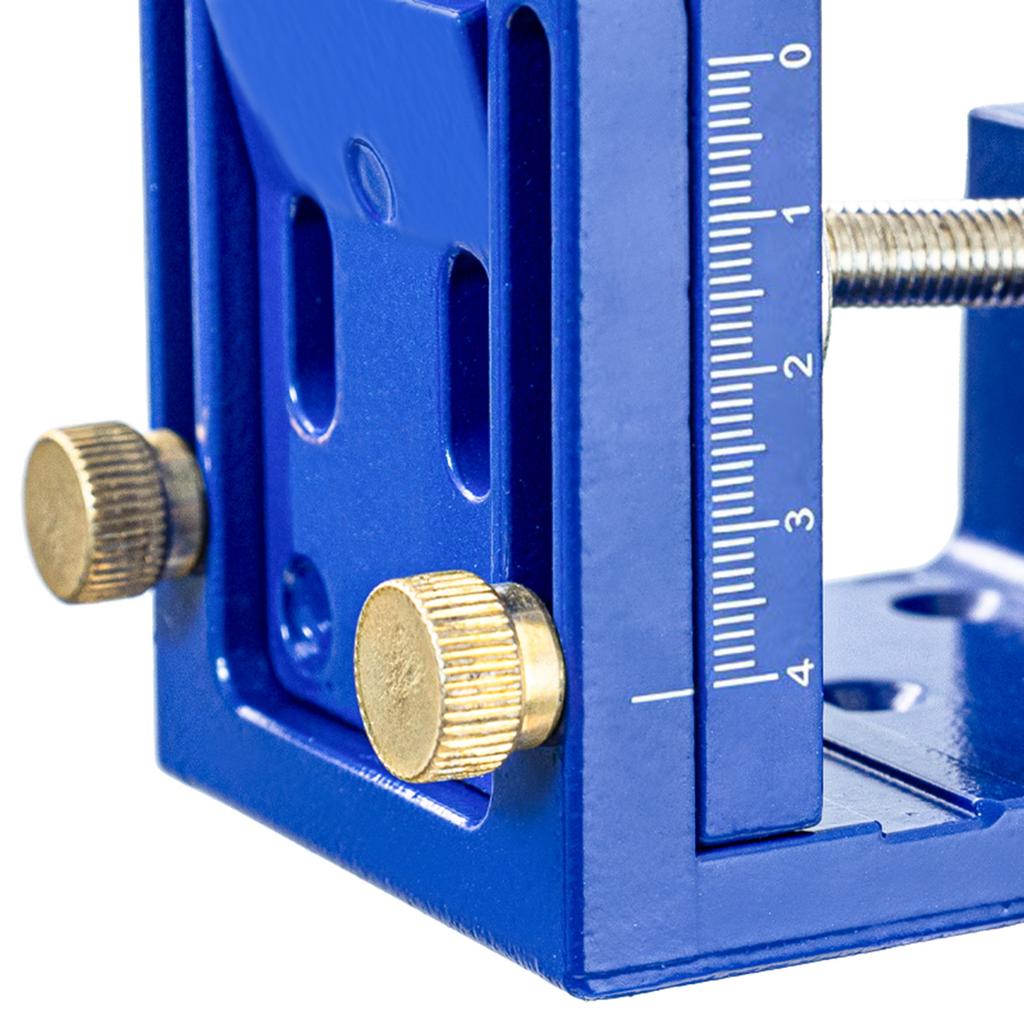 Adjustable Pocket Hole Jig Kit, Portable Screw Jig Set, Woodworking Doweling Tool for Cabinet Door Panel, 15 Degree