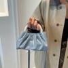 Niche Fashion Solid Color Pleated New Cloud Bag Women's Pearl Niche Design Sense High-end Temperament Messenger Bag