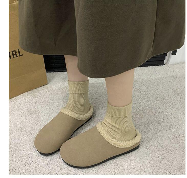 Fashion New Fuzzy House Slippers For Women Men Winter Mules Garden Shoes Soft Plush Slippers Outdoor Warm Furry Clogs Slide Snow Boots