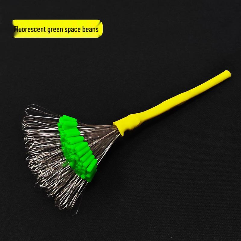 Premium Anti-Tangle Silicone Fishing Beads Set, 100pcs – High-Quality Space Bean Design for Superior Fishing Gear