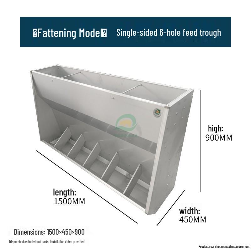Free Shipping Stainless Steel Double-Sided Pig Feeder Trough for Piglets and Fertilizer.