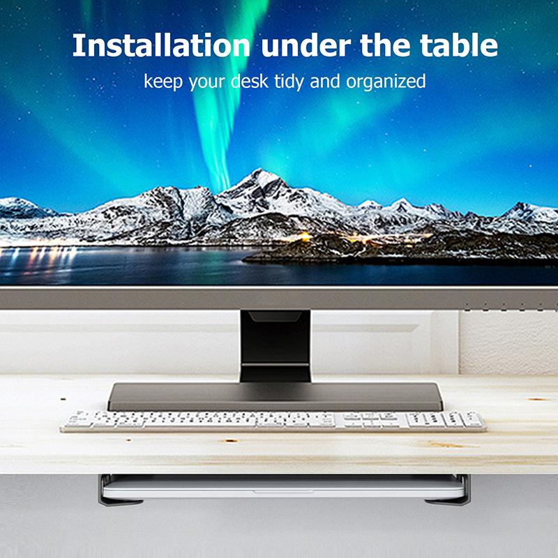 Wall & Under Desk Laptop Mount Holder Creative Easy To Install Enhanced Stability With Protection Pads Bracket Support Stand
