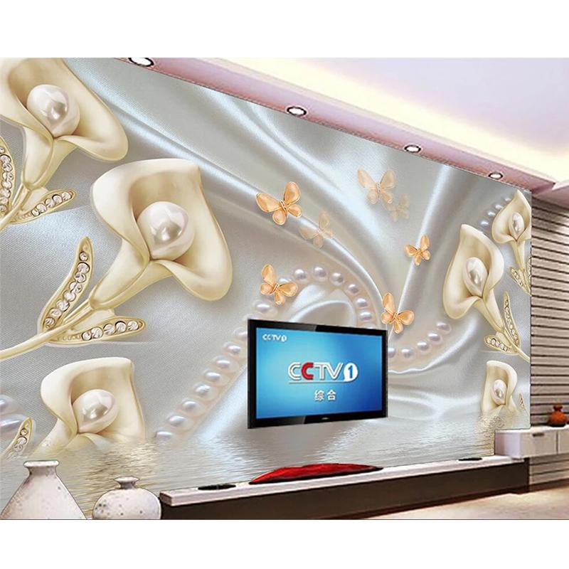 Fototapeta Moderní 3D kaly Nástěnná malba se šperky do obývacího pokoje Ložnice Fototapeta Foto 3D tapeta Bytové dekorace