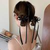 Bowknot Hairslide Barrettes Small Bow Hair Claw Long Silk Ribbon Hairs Clip Stylish Headwear Women Jewelry Decoration
