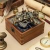 Brass Sextant Kelvin Hughes London 1917 Wooden Box