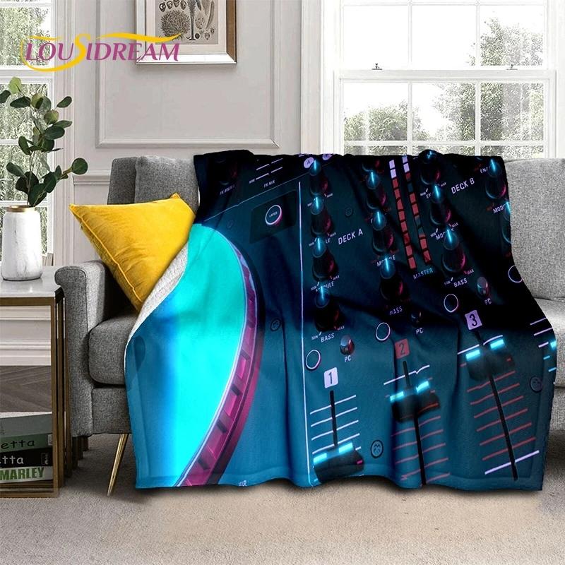 Vinyl Record Music DJ Screen Tape Soft Flannel Blanket for Bed Bedroom Sofa Picnic,Throw Blanket for Cover Outdoors Leisure Gift