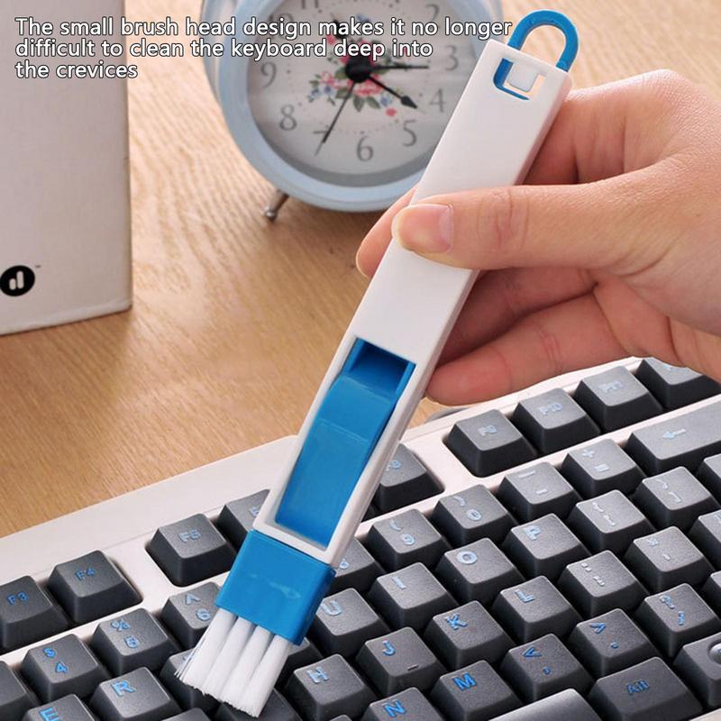 18cm Keyboard Slot Dust Cleaner Multifunctional Cleaning Brush with Dustpan Window Groove Hard Brush Household Cleaning Tools