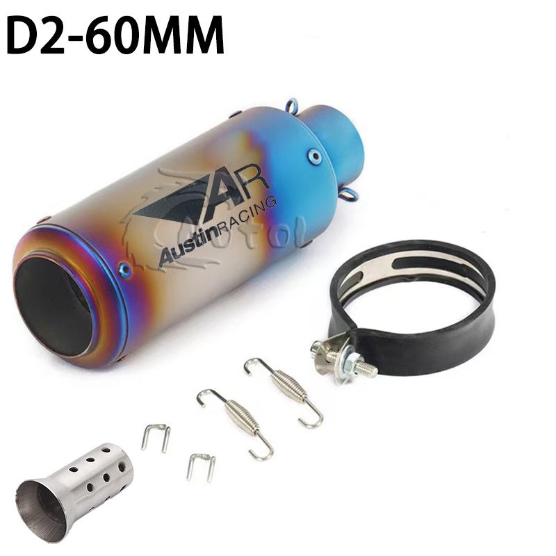 AR 51mm 60mm Stainless Steel Motorcycle Exhaust Muffler Pipe Escape for GP-Project Exhaust Modified Parts Austinracing Muffler