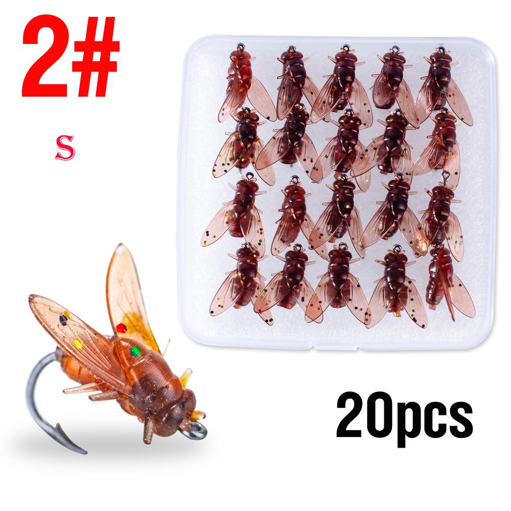 20 pezzi Esca Bionica per Pesca a Mosca Esca da Pesca a Mosca per Trota Esca Swim Baits Attrezzatura da Pesca Pesca in Torrente Pesca alla Trota