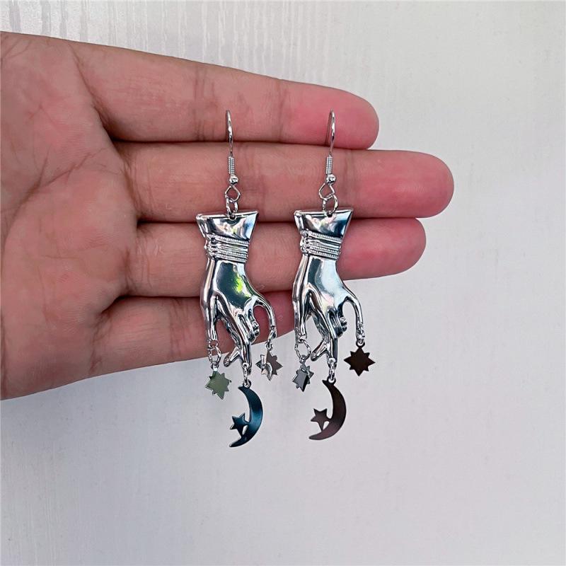 Victoria Gesture Star, Moon, and Sun Charm Earrings