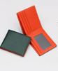Matt Slim Cowhide Combination Wallet Green + Orange