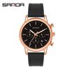 Sanda Men's Fashion Quartz Watch with Date, Three Hands, and Nail Scale