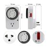 US Standard Mechanical 24-Hour Timer Socket with Automatic Power Off
