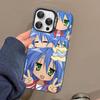 Anime Girl Lucky Star Phone Case For IPhone 16 15 14 13 12 11 17 Pro MAX Plus Pro Matte Shockproof Cover