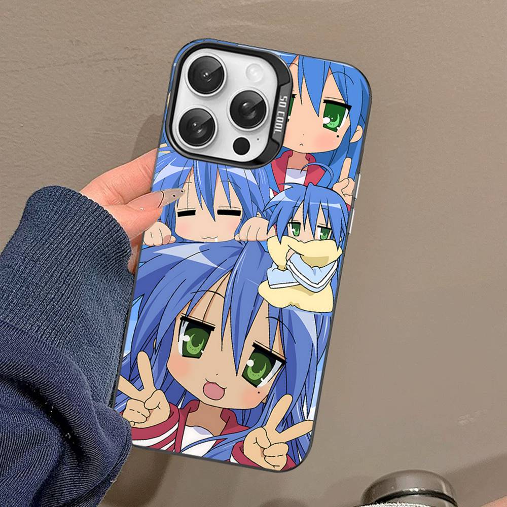 Anime Girl Lucky Star Phone Case For IPhone 16 15 14 13 12 11 17 Pro MAX Plus Pro Matte Shockproof Cover