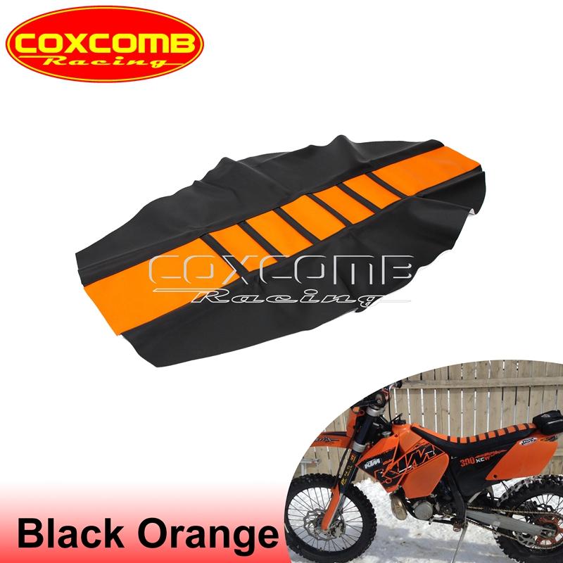 Custom MX Seat Cover Ribbed Motocross Racing Seat Pad For Suzuki Yamaha Gas Gas Kawasaki KLX KXF EXC RM RMZ DRM WR YZ 125 450