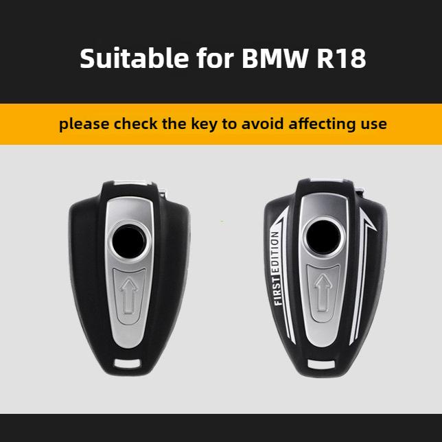 Genuine Leather Key Case For Bmw R 18 Classic 100 Years R18B R18 B R18 R18B R18Tc R1 Roctane Motorcycle Key Case Cover Keyring