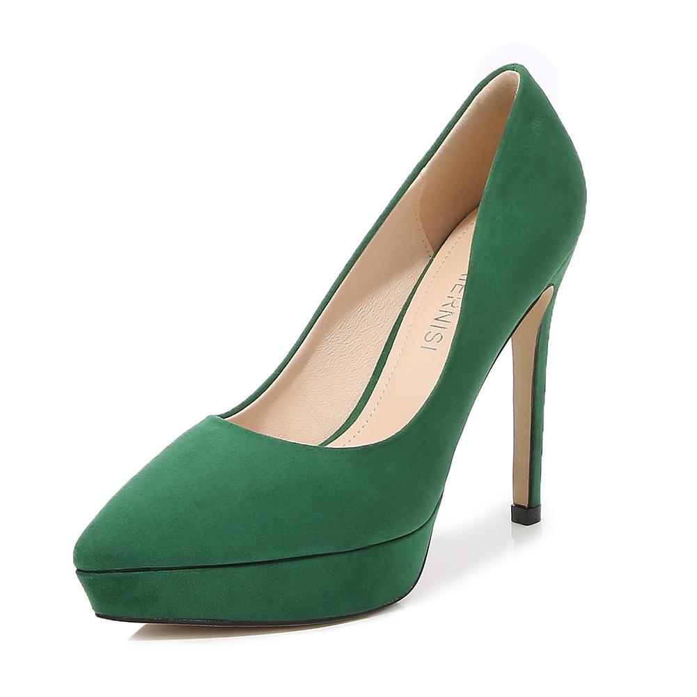 Melness style fashion simple car model catwalk banquet etiquette waterproof table sexy high heels large size shoes