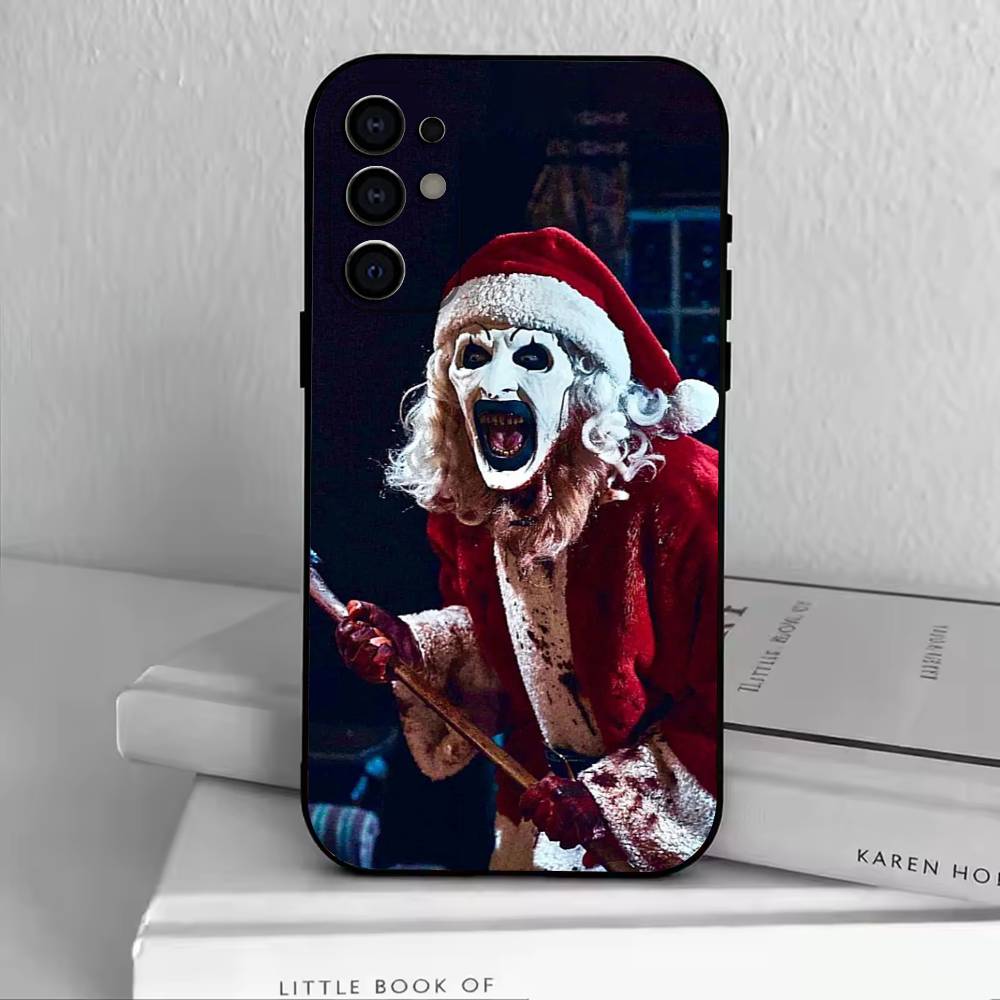 Gothic-Terrifier-Art the Clown Phone Case Black Silicone Soft For Samsung S25,S24,S21,S22,S23,S30,Ultra,S20,Plus,Fe,Lite