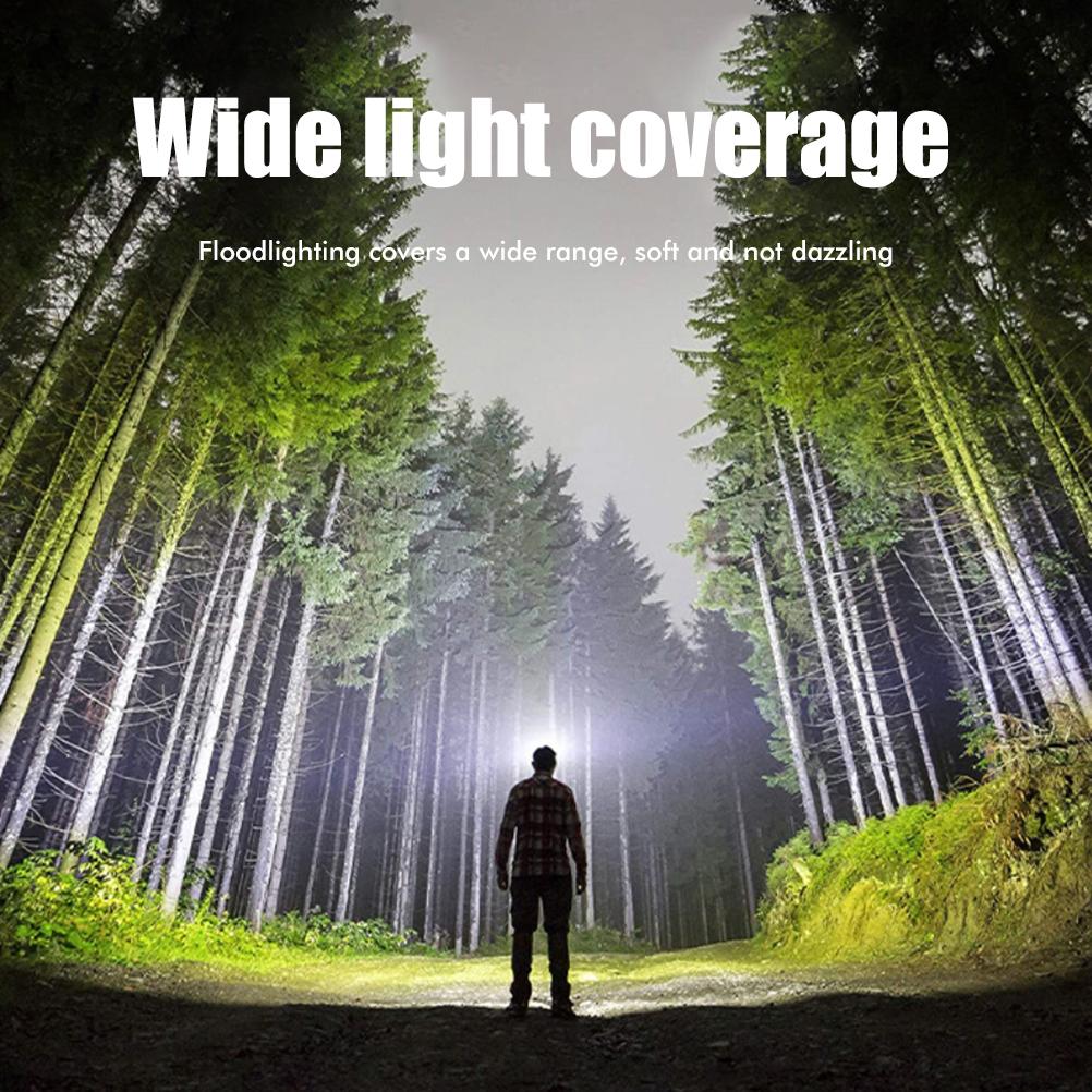 LED Headlamp Portable Rechargeable Waterproof Red COB Flood Headlight Bright XPG Lamp Beads for Outdoor Night Running