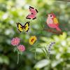 8 Sheets Spring Window Clings Butterfly Flower Hummingbird Window Decals to Prevent Bird Strikes Reusable Static Sticker for Glass Windows