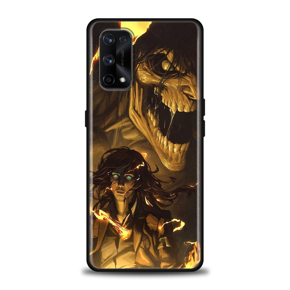 Anime Attack On Titan Eren Yeager Case For Realme C21Y C21 C25 C20 C15 C12 C11 C1 GT Master Neo Neo2 5G Capa Silicone Soft Cases