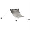 Beach Sun Shelter with Sandbags Gray 214 x 236 cm