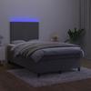 Maison Exclusive - Sommier à lattes de lit avec matelas LED Gris foncé 120x200 cm