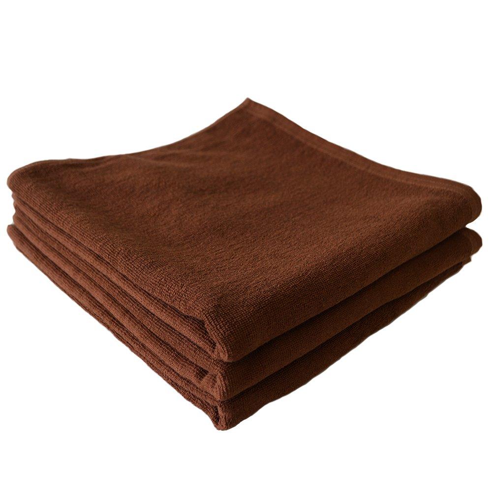 

Commercial Towel 800 Momme Bath Towel Set of 3 (Dark Brown)
