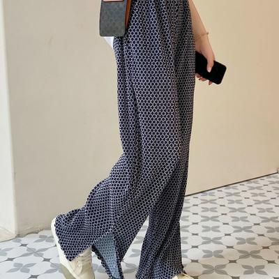 High Waist Split Wide Leg Pants for Women Straight Thin Pants Plus Size Women's Summer Casual Pants