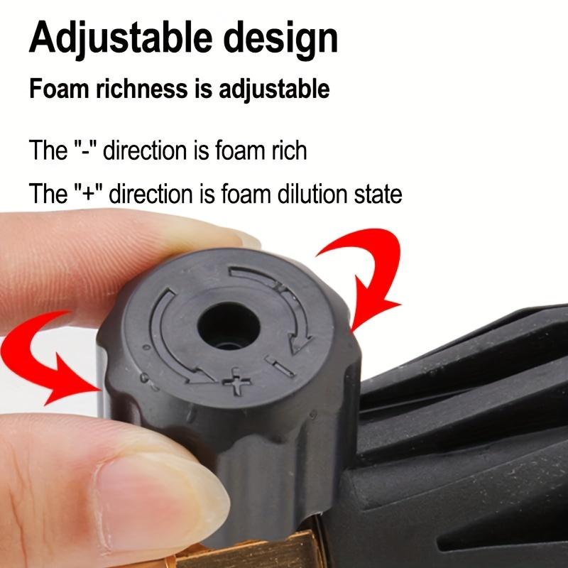 Pistol de pulverizare cu spumă de înaltă presiune, formă de fulg de zăpadă, capacitate mare de 1L, cu conectare rapidă de 1/4, instrument de curățare cu presiune înaltă