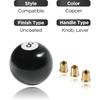Shift Knob Manual Gear,Round Shift Knob Acrylic Gear,4 5 6 Speed Universal Shifter Knobs With 3 Adapters,Fit For Manual Car M 8 * 1.25, M 10 * 1.25,