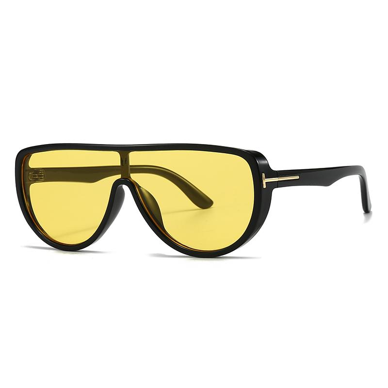 Trendy Futuristic Round Flat Sunglasses Cross-Border Popular European and American Concept Stylish Lh295