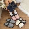Fashion Couple Home Cotton Shoes Winter Plush Thicken Women Cotton Slippers Lightweight Comfortable Soft Sole Men Non Slip Casual Flats